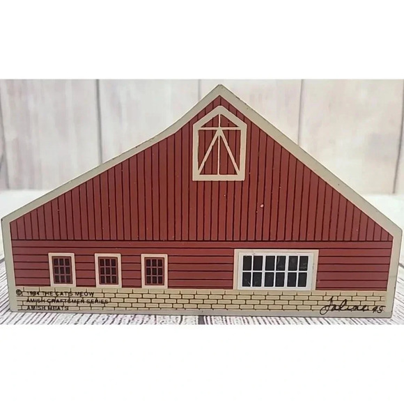 Vintage The Cat's Meow Amish Craftsman Series Wooden Amish Meats Shelf Decor 6" - Picture 3 of 5